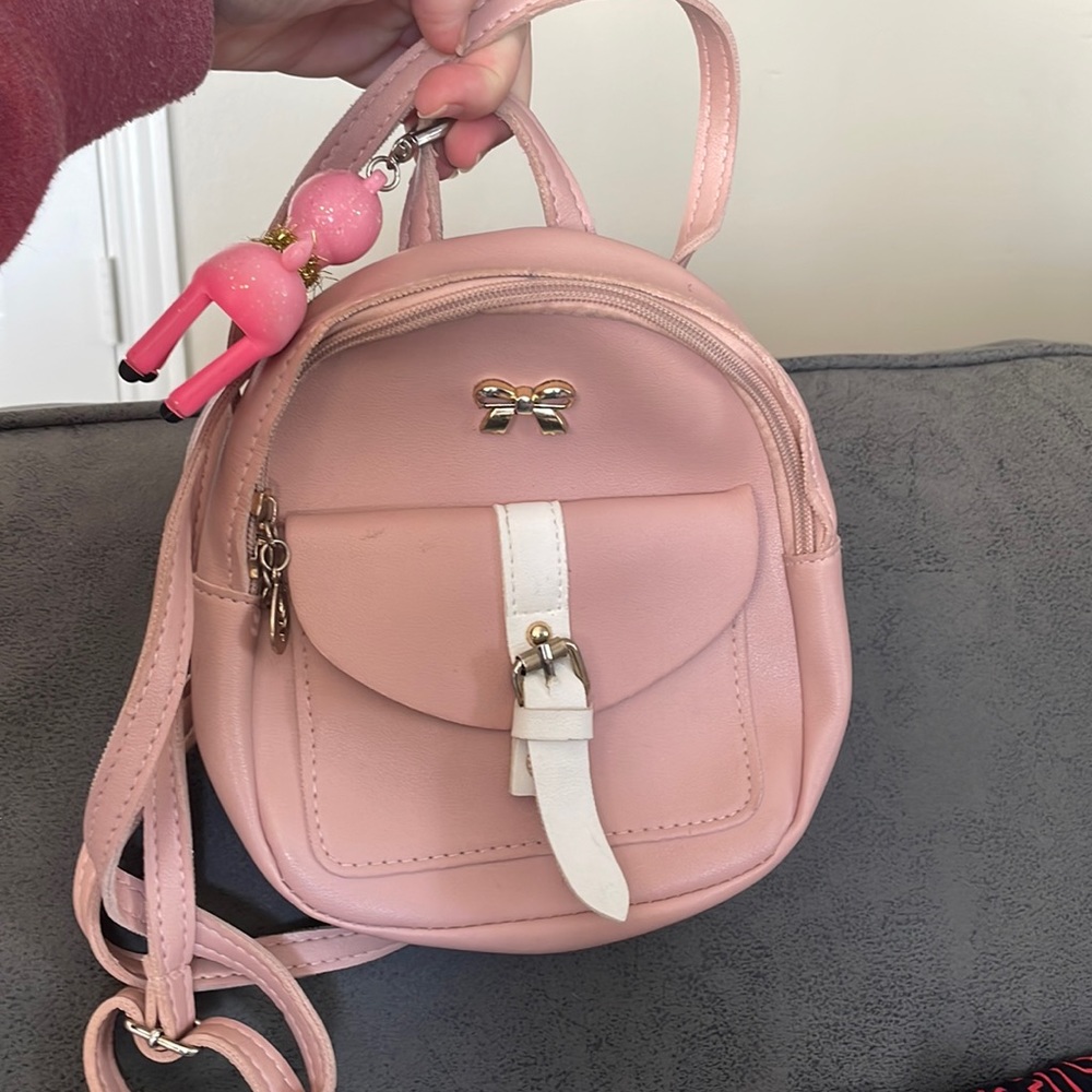 Small leather like backpack